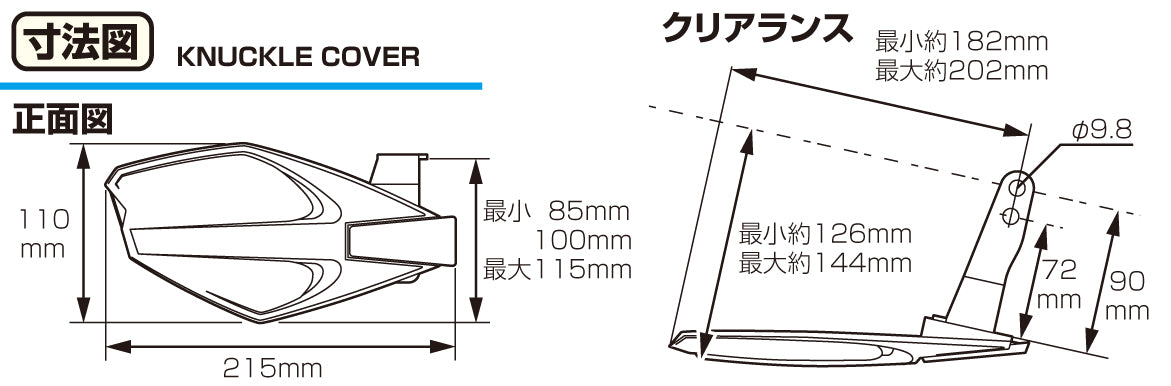 KITACO rider knuckle cover (M10)