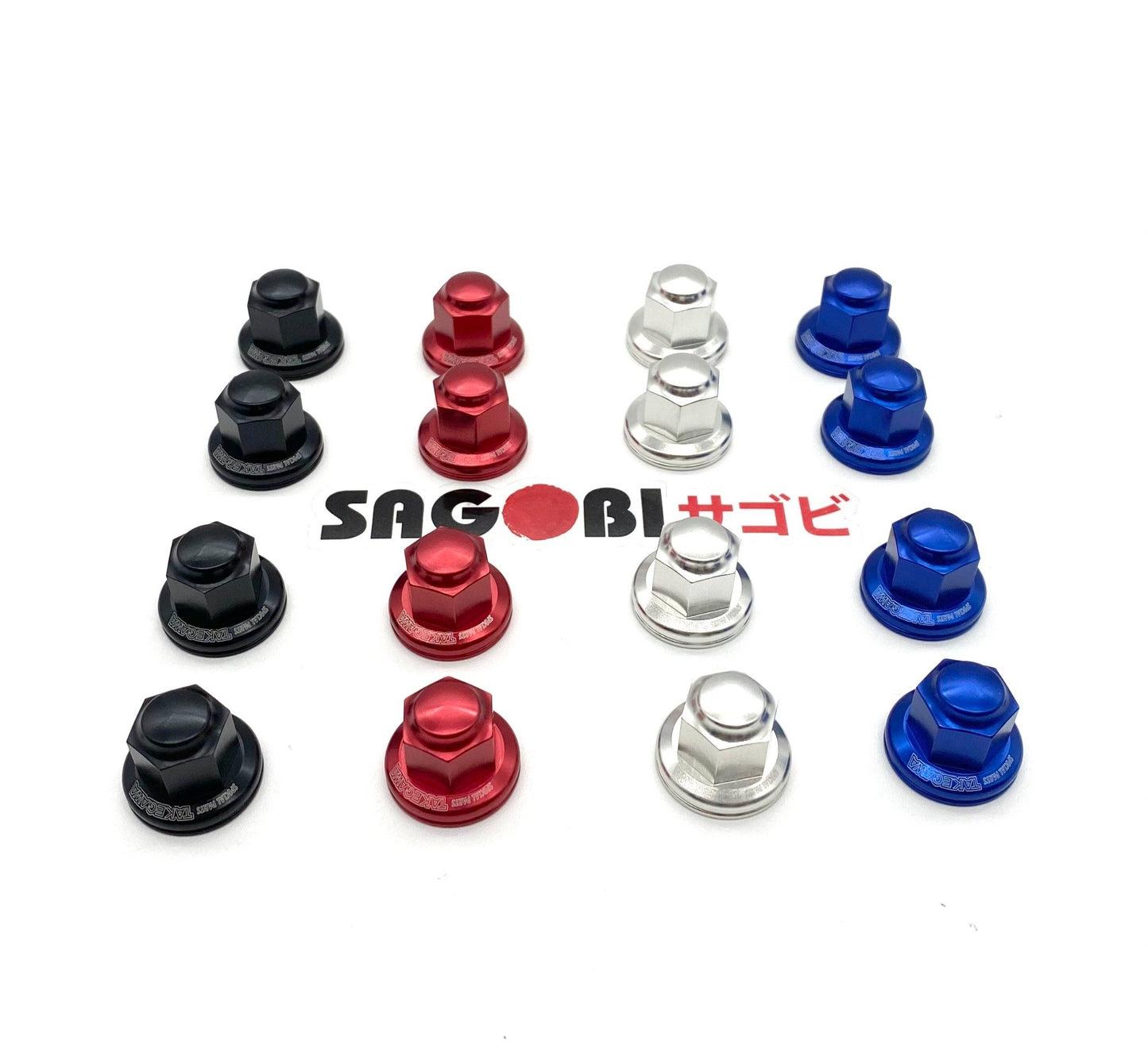 MONKEY, CUB 50 Takegawa rear shock absorber mounting nut set (M10x1.25; 8 plain type)